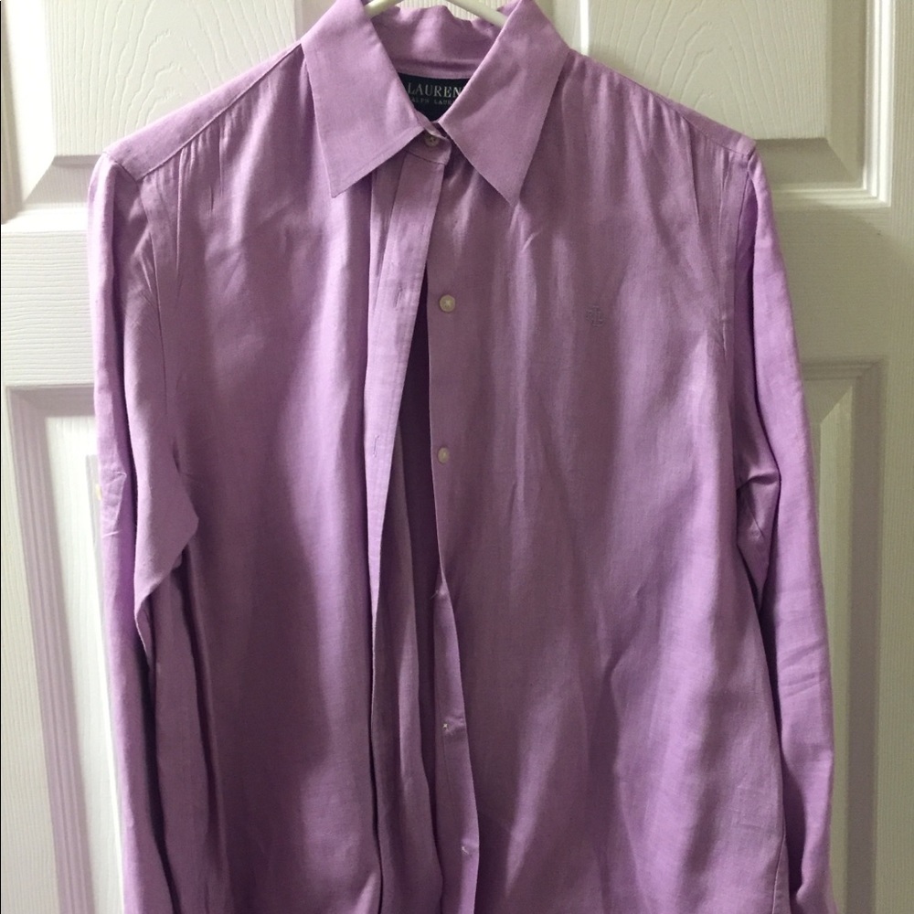 Women’s Ralph Lauren linen button down shirt